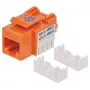 Keystone Jack Intellinet, Cat6, UTP, Punch-down, Laranja