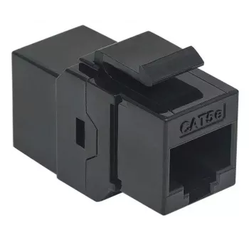 Conector em linha Intellinet, Cat5e, UTP, tipo Keystone, conector fêmea 8P8C para conector fêmea 8P8C, Preto