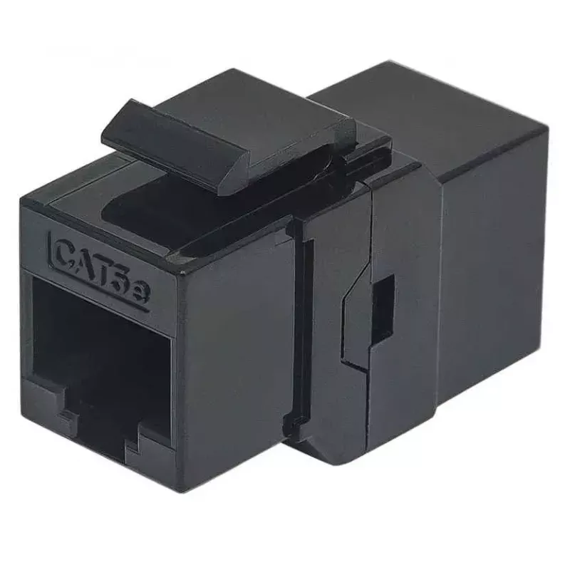 Conector em linha Intellinet, Cat5e, UTP, tipo Keystone, conector fêmea 8P8C para conector fêmea 8P8C, Preto