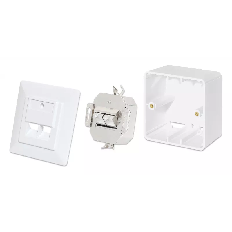 Caixa de superfície Intellinet 771900 771917 80x80x45mm Branco sinal RAL9003