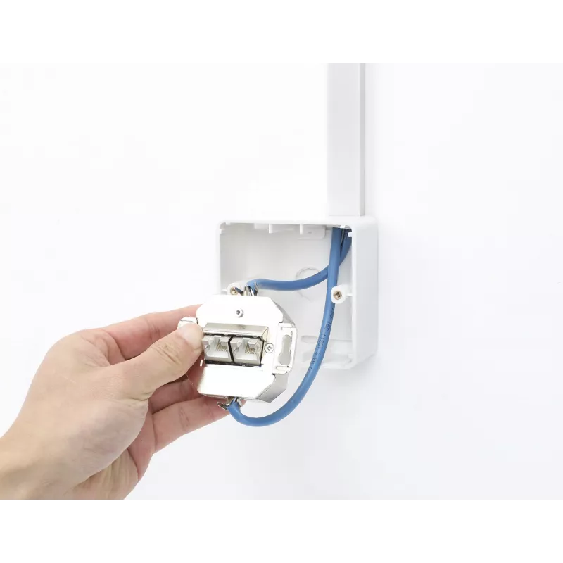 Caixa de superfície Intellinet 771900 771917 80x80x45mm Branco sinal RAL9003