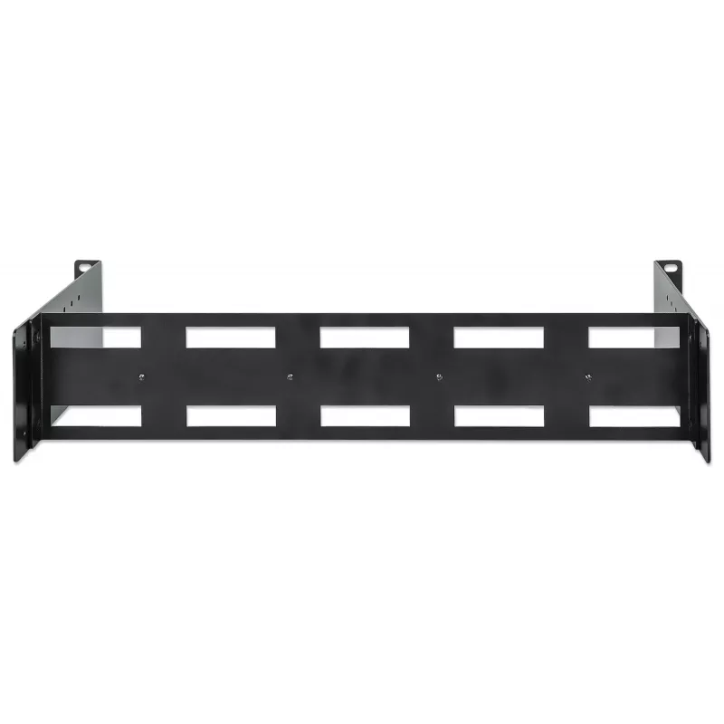 Intellinet 716345 Suporte para calha DIN de 19 polegadas com profundidade ajustável, 2U