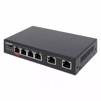 Switch Fast Ethernet Intellinet 6 portas 4 portas PoE 65W Power Budget