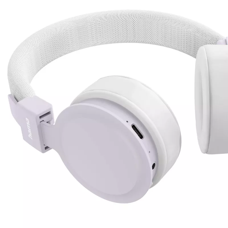 Hama Freedom Lit III Headset Sem fios Arco de cabeça Chamadas/Música USB Type-C Bluetooth Roxo, Branco