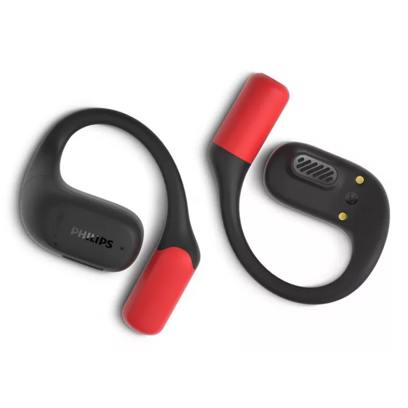 Philips Série 6000 TAA6709BK/00 Auscultadores/Headset True Wireless Stereo (TWS) Gancho de orelha Desporto Bluetooth Preto, Vermelho