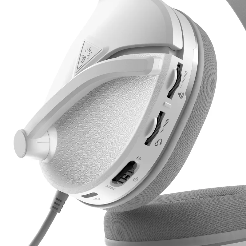 Turtle Beach Recon 200 Branco Gen 2 Headset Gaming com fios amplificado – PS4, PS5, Xbox Series X|S, One e PC