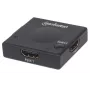Manhattan Comutador HDMI 2 portas, 1080p, liga 2 fontes HDMI a 1 ecrã, comutação automática e manual (por botão), sem necessidade de alimentação externa, Preto, três anos de garantia