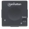 Manhattan Comutador HDMI 2 portas, 1080p, liga 2 fontes HDMI a 1 ecrã, comutação automática e manual (por botão), sem necessidade de alimentação externa, Preto, três anos de garantia