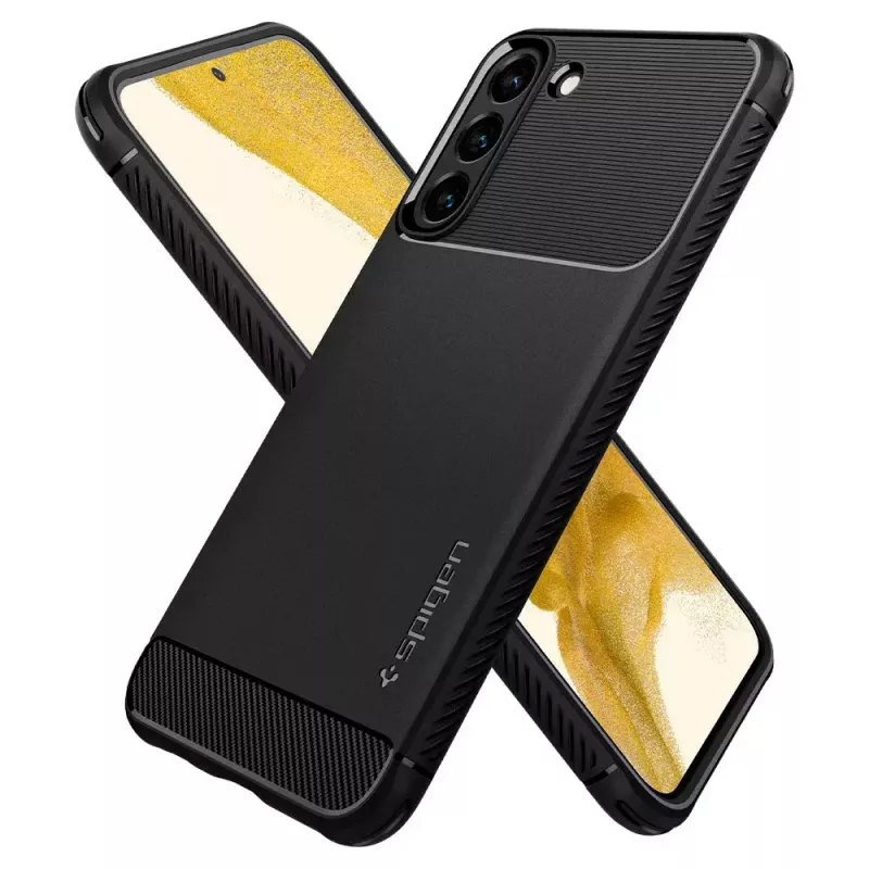 Spigen Rugged Armor Capa para telemóvel Preto Galaxy S22 6,1 polegadas