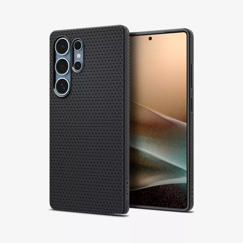 Spigen Galaxy S25 Ultra Case Liquid Air Preto mate Capa Samsung Galaxy S25 Ultra 6,9 polegadas