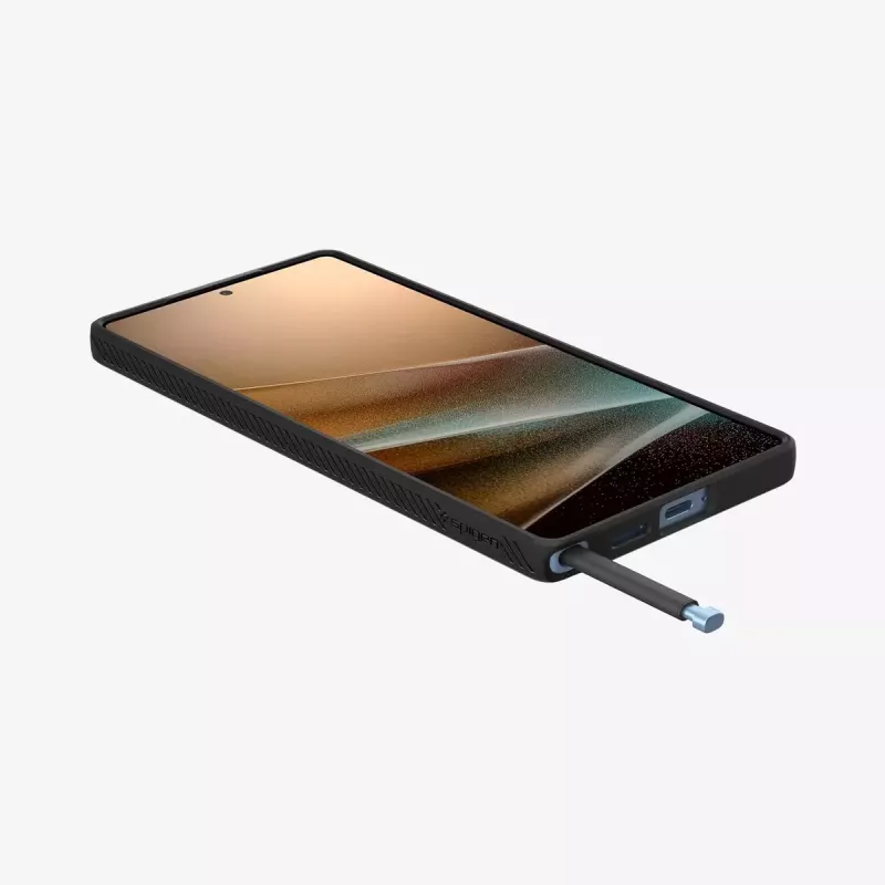 Spigen Galaxy S25 Ultra Case Liquid Air Preto mate Capa Samsung Galaxy S25 Ultra 6,9 polegadas