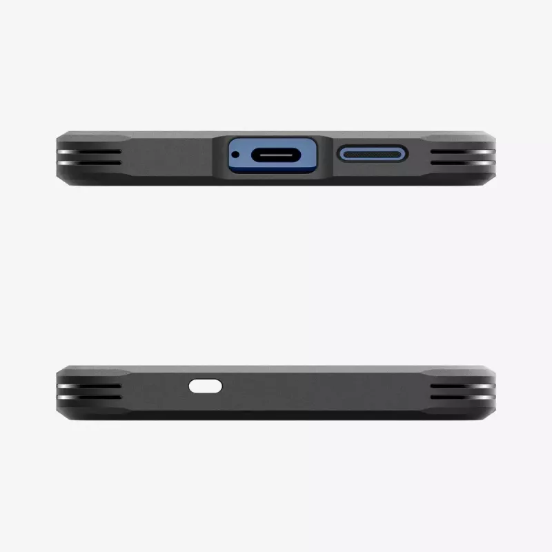 Spigen Galaxy S25 Capa Tough Armor AI Preto Capa com suporte de mesa