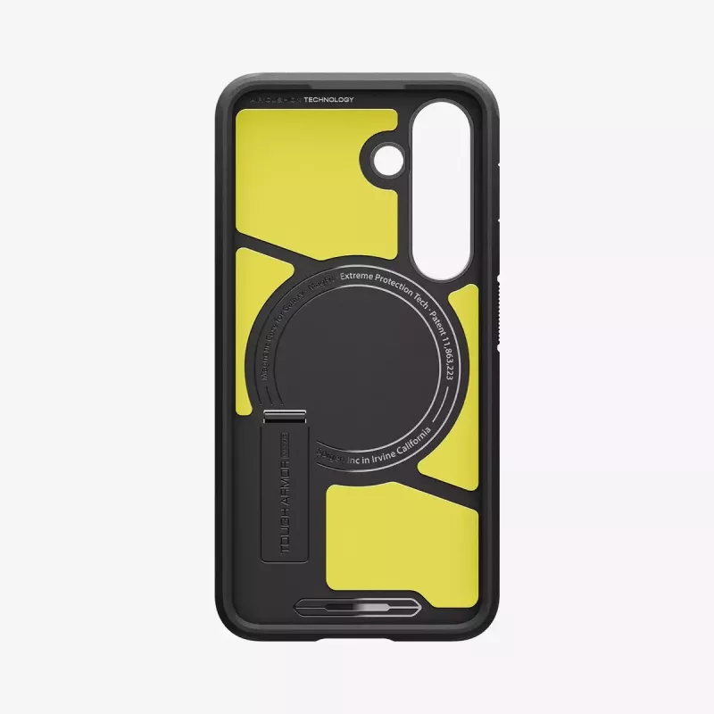 Spigen Galaxy S25 Capa Tough Armor AI Preto Capa com suporte de mesa
