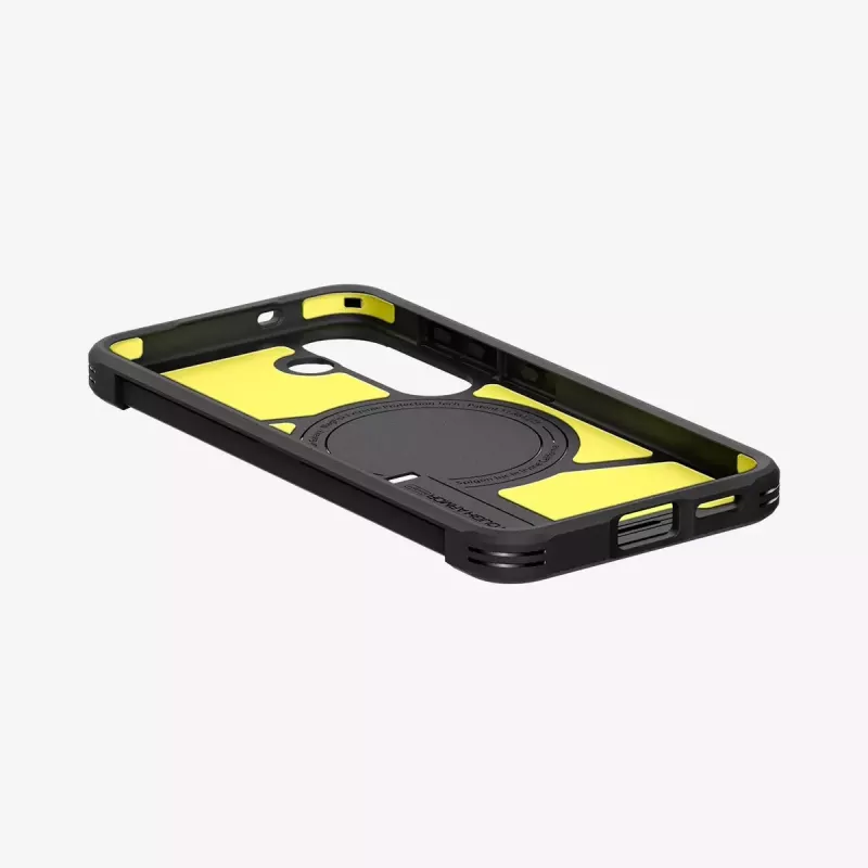 Spigen Galaxy S25 Capa Tough Armor AI Preto Capa com suporte de mesa