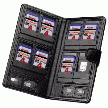 Hama „Vegas“ para cartões de memória SD-/microSD Estojo Koskin Preto