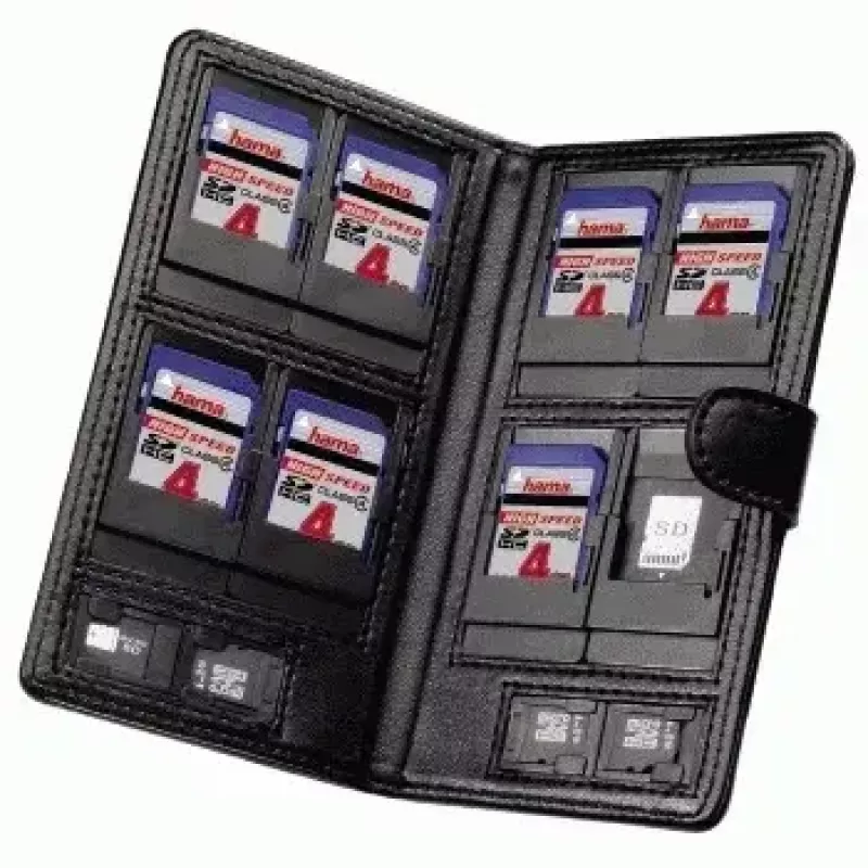 Hama „Vegas“ para cartões de memória SD-/microSD Estojo Koskin Preto