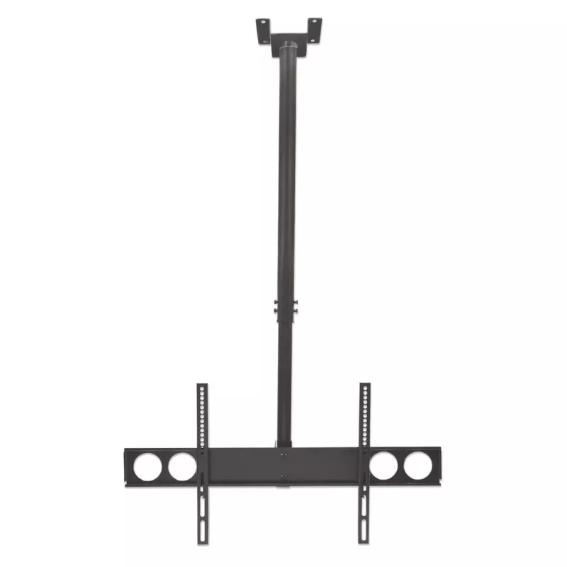 Suporte de teto Manhattan para televisores e monitores, para ecrãs: 37 a 75 polegadas, altura ajustável: 105-156 cm, compatibilidade VESA: todas entre 200x200 e 800x400 mm - verifique as dimensões dos quatro orifícios de fixação na parte traseira do ecrã para garantir que encaixa, máx. 50 kg, LFD, suporte