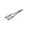 Adaptador de áudio UNITEK M206A USB Type-C alumínio preto cinzento