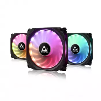 Sistema de arrefecimento para computador Chieftec CF-3012-RGB ventoinha para caixa de computador 12 cm preta
