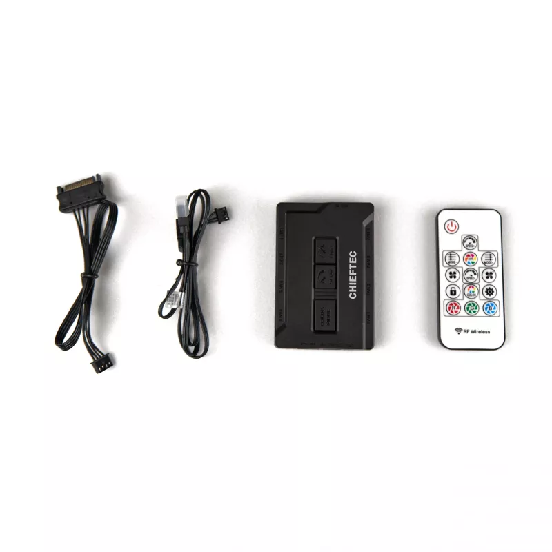 Sistema de arrefecimento para computador Chieftec CF-3012-RGB ventoinha para caixa de computador 12 cm preta