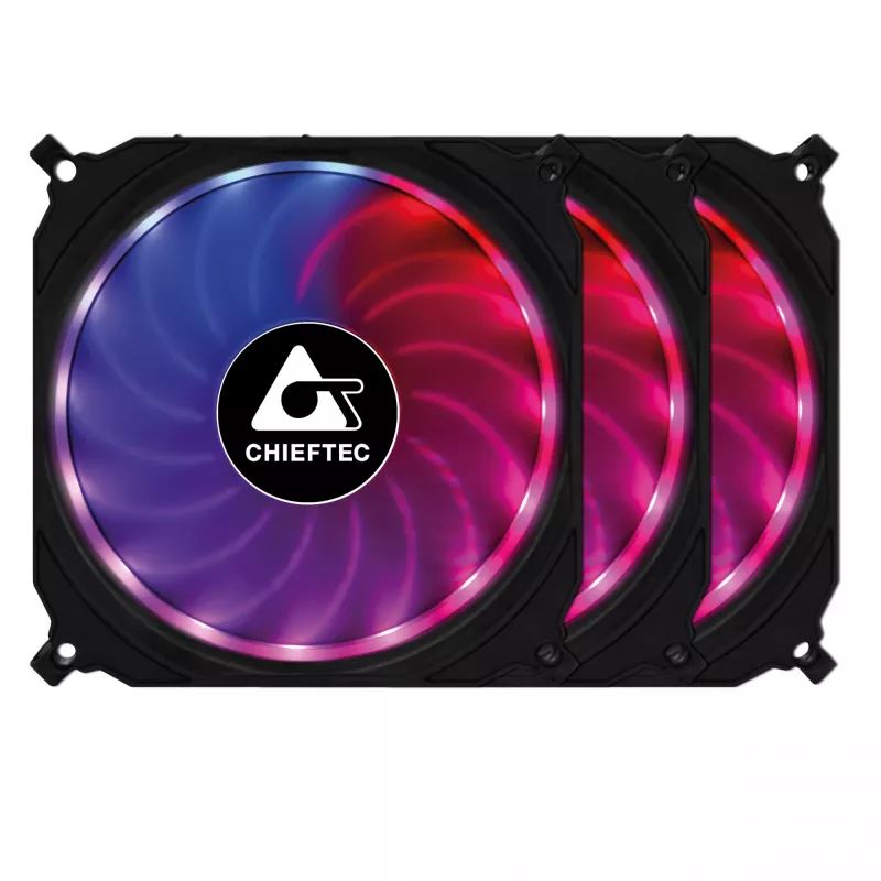 Sistema de arrefecimento para computador Chieftec CF-3012-RGB ventoinha para caixa de computador 12 cm preta