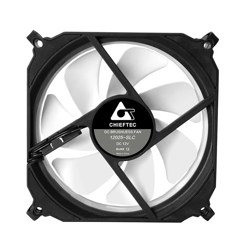 Sistema de arrefecimento para computador Chieftec CF-1225RGB ventoinha para caixa de computador 12 cm preta