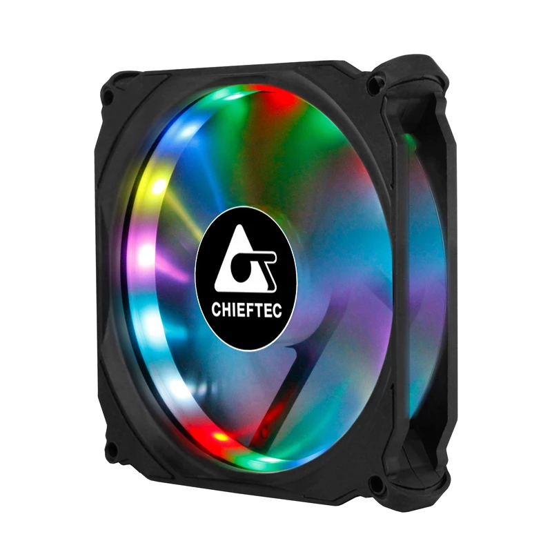 Sistema de arrefecimento para computador Chieftec CF-1225RGB ventoinha para caixa de computador 12 cm preta