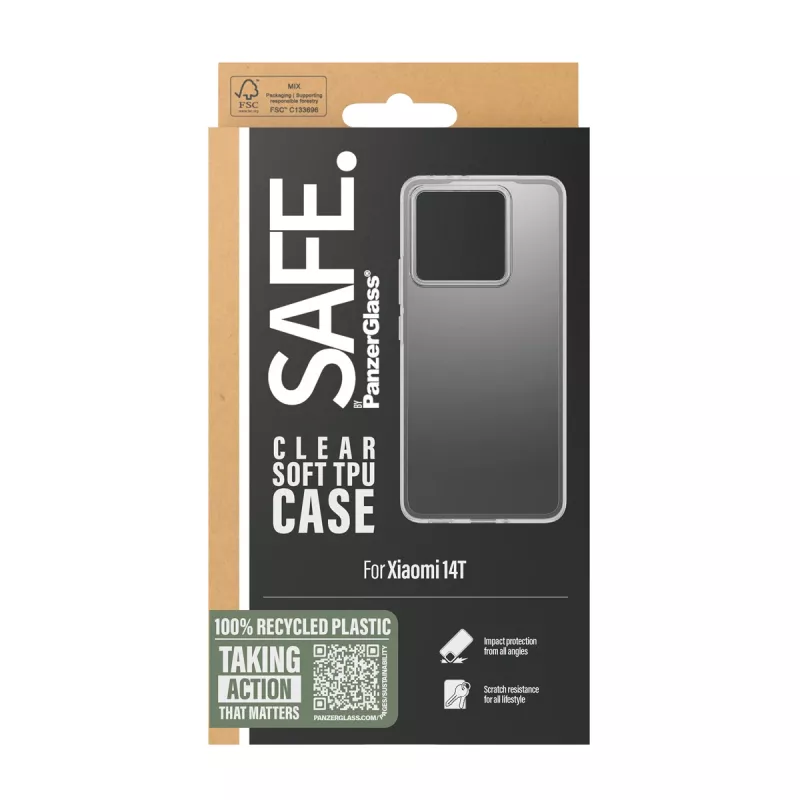 Capa TPU PanzerGlass SAFE. by ® transparente Xiaomi 14T