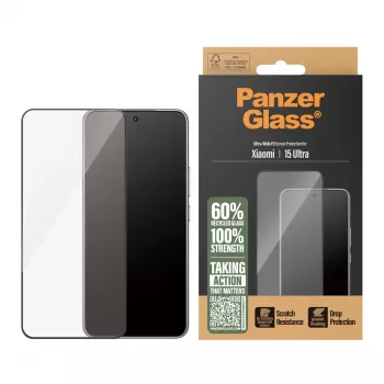 Proteção de ecrã PanzerGlass Xiaomi 15 Ultra Ultra-Wide Fit resistente a riscos e choques