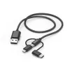 Cabo USB Hama 00201536 USB 2.0 1,5 m USB A USB C preto