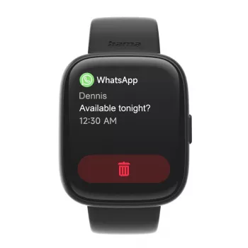 Smartwatch HAMA 4000 square preto — HAMA 4000 square, smartwatch preto