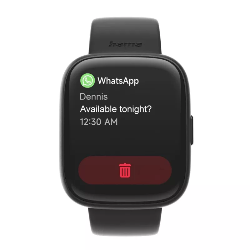 Smartwatch HAMA 4000 square preto — HAMA 4000 square, smartwatch preto