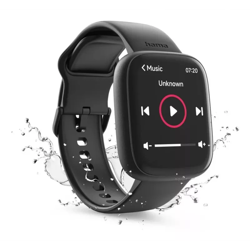 Smartwatch HAMA 4000 square preto — HAMA 4000 square, smartwatch preto