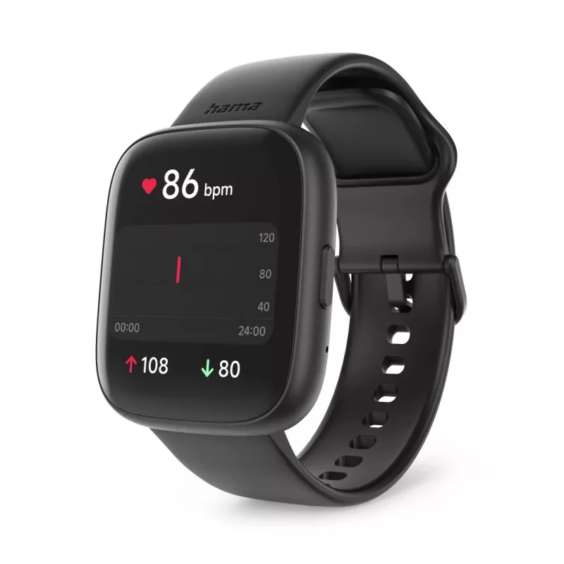 Smartwatch HAMA 4000 square preto — HAMA 4000 square, smartwatch preto