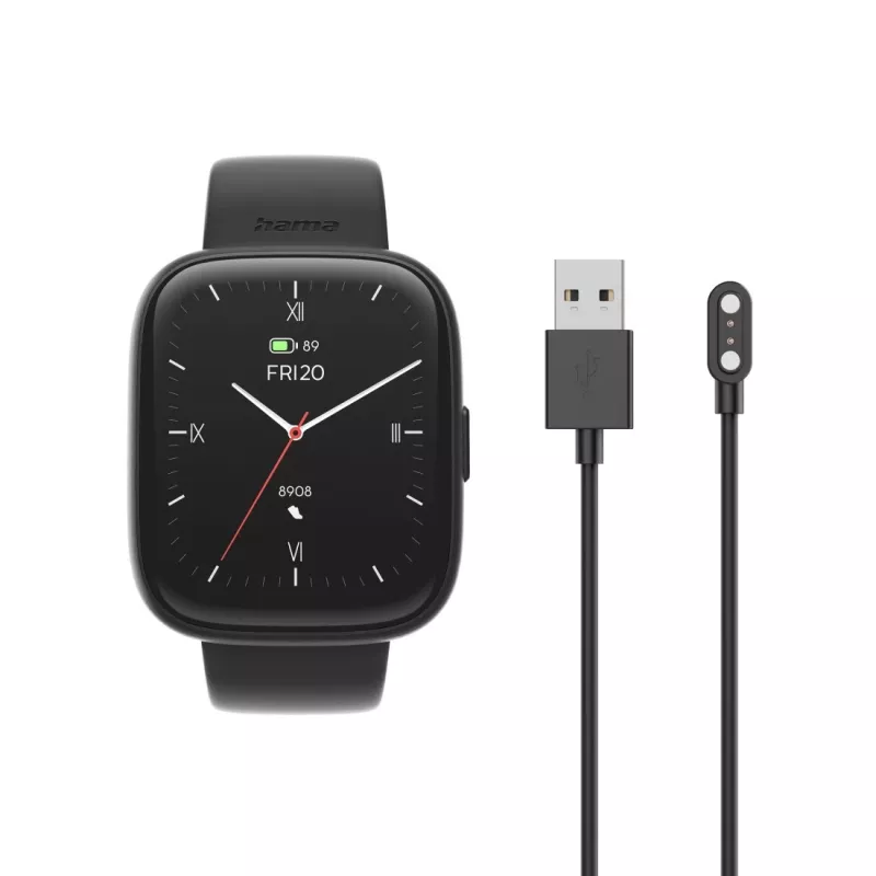 Smartwatch HAMA 4000 square preto — HAMA 4000 square, smartwatch preto