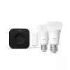 Philips Hue White and colour ambience Starterkit: 2 lâmpadas inteligentes E27 + interruptor de regulação + Bridge Pro