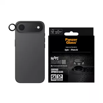 PanzerGlass Hoops Ceramic II proteção da lente da câmara iPhone Air resistente a riscos resistente a choques preto