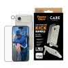 Conjunto de proteção PanzerGlass CARE 3-in-1 Feature Kick para iPhone Air — vidro temperado, PET, silicone, transparente