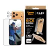 Conjunto de proteção de ecrã e capa PanzerGlass CARE 3-in-1 Feature Kick para iPhone 17 Pro Max — vidro temperado, PET, silicone, transparente
