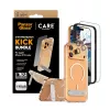 Conjunto de proteção de ecrã e capa PanzerGlass CARE 3-in-1 Feature Kick para iPhone 17 Pro Max — vidro temperado, PET, silicone, transparente