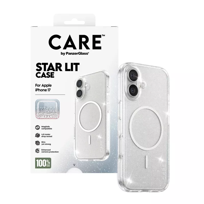 Capa PanzerGlass CARE by Flagship Case Urban Explorer Star Lit White MagSafe iPhone 17