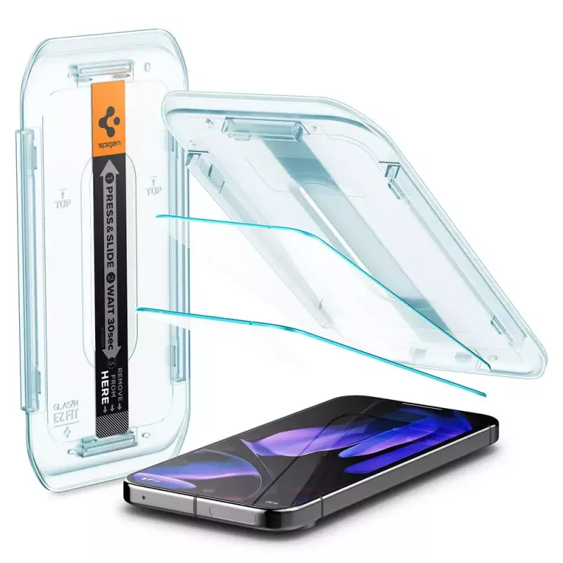 Spigen Glass protetor de ecrã EZ Fit GLAS.tR fino para Google Pixel 9 / 9 Pro