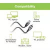 Cabo de rede TECHLY USB-C para Gigabit Ethernet RJ45, Cat6, 3 m, USB 3.2 Gen 1, F/UTP, preto