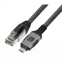 Cabo de rede TECHLY USB-C para Gigabit Ethernet RJ45, Cat6, 3 m, USB 3.2 Gen 1, F/UTP, preto