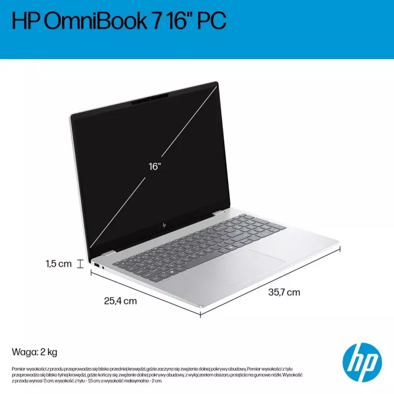 Portátil HP OmniBook 7 16-az0222nw 16 polegadas Core 5 210H 16 GB 512 GB Win11 Home