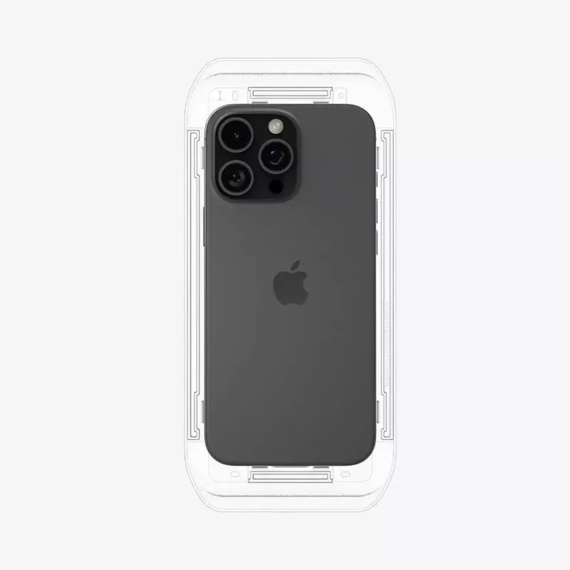 Spigen GLAS.tR EZ Fit Película protetora de vidro para iPhone 16 Pro Max / 17 Pro Max, pack de 2, transparente