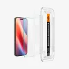 Spigen GLAS.tR EZ Fit Película protetora de vidro para iPhone 16 Pro Max / 17 Pro Max, pack de 2, transparente