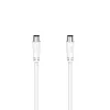 Hama 00205046 cabo coaxial 3 m branco