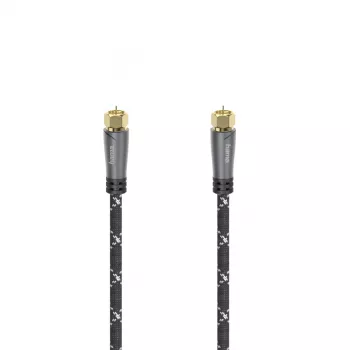 Hama 00205077 cabo coaxial 1,5 m F preto, cinzento