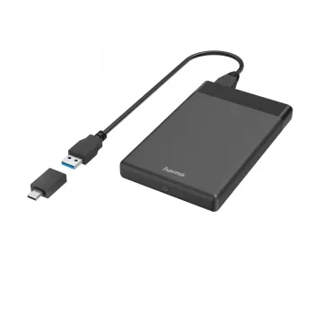 Caixa de armazenamento Hama 00200760 Caixa HDD/SSD Preta 2.5 polegadas